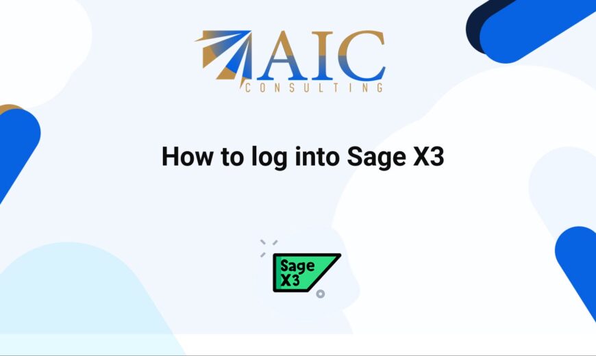 How to log into Sage X3