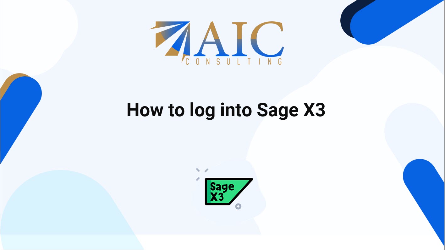 How to log into Sage X3