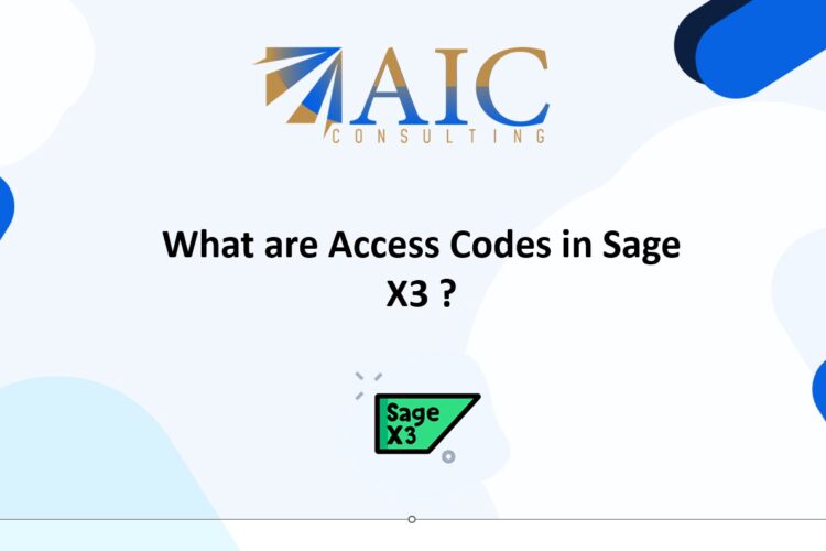 What are access codes in Sage X3