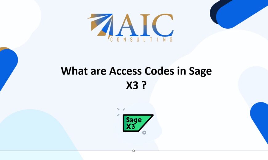 What are access codes in Sage X3