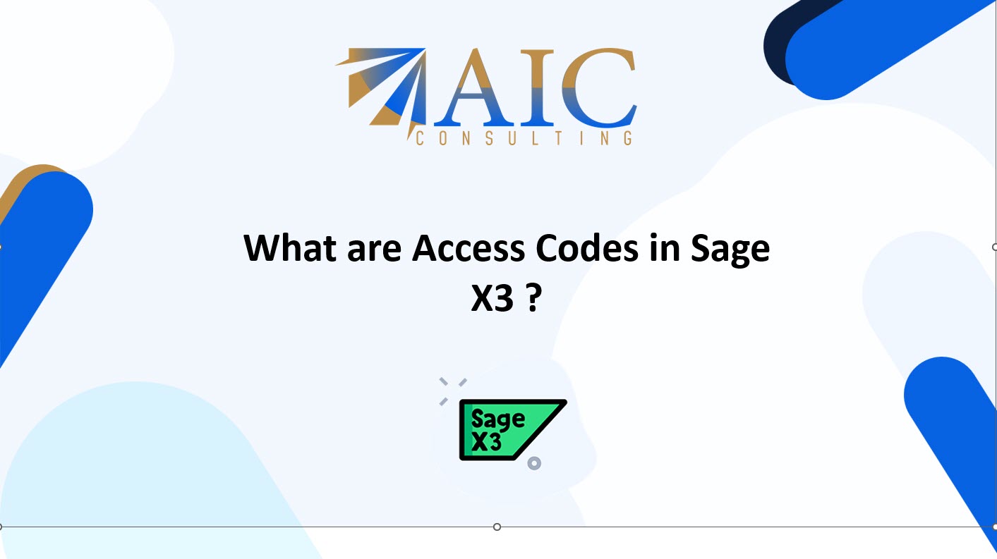 What are access codes in Sage X3