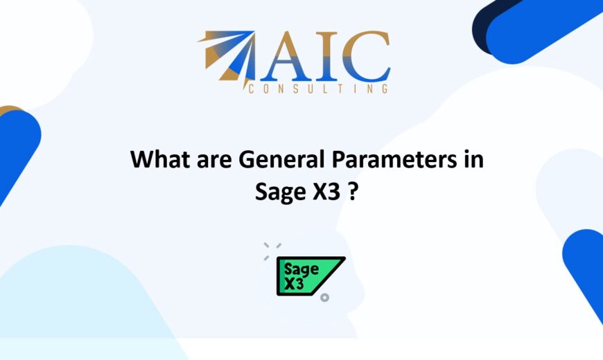 What are general parameters in Sage X3