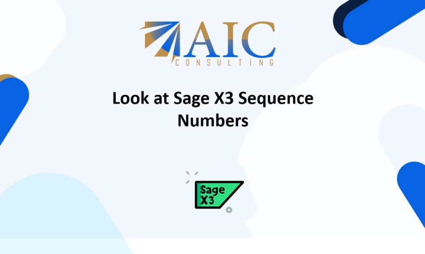 look at sequence numbers in Sage X3